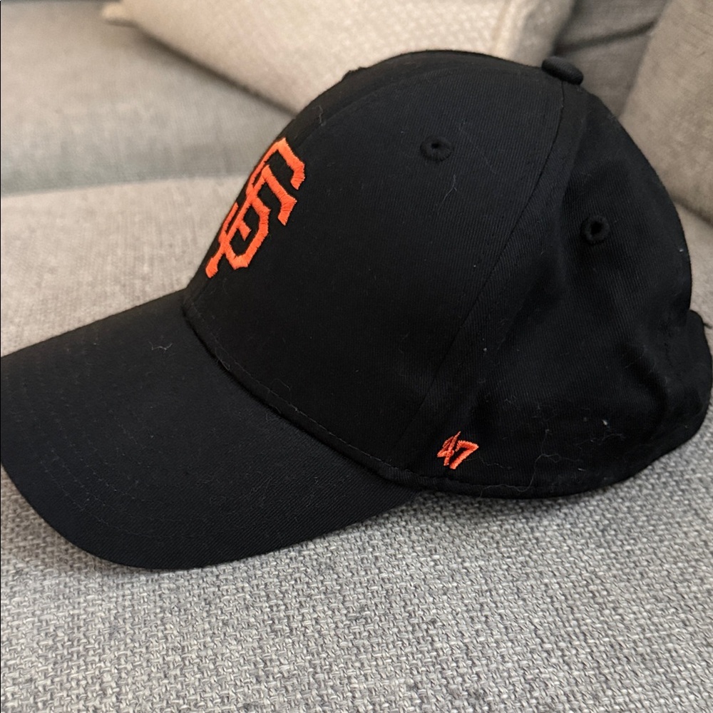 47 Black Cap with White Logo - Picture 3 of 3